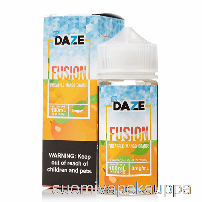Vape Nesteet Jäinen Ananas Mango Appelsiini - 7 Daze Fuusio - 100ml 0mg
